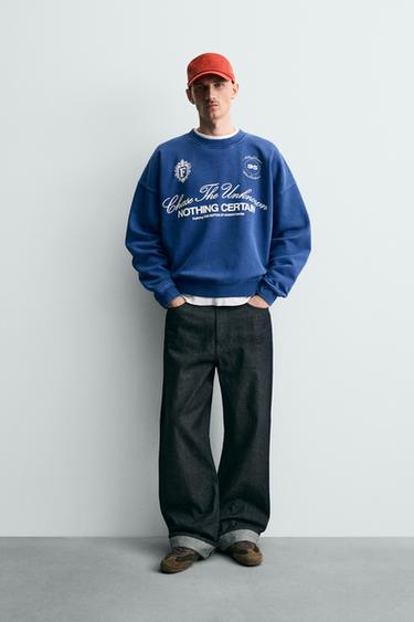 Zara Толстовка  с надписями и принтами