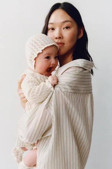 Набор джемпера и трусиков с рельефным узором из хлопка и шелка мульберри- Заказать в России