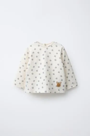 Футболка с текстурным рисунком «кролики»- Заказать в России