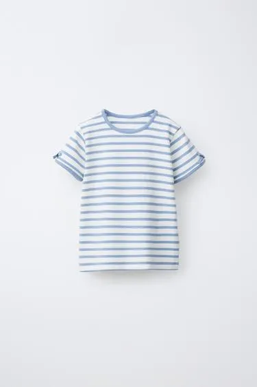 Топ в рубчик в полоску с бантами- Заказать в России