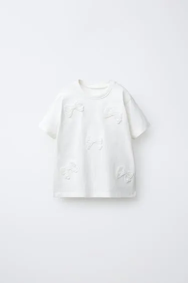 Футболка с бантами крючком