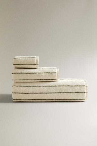 Zara Полосатое банный полотенце