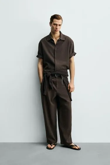 Струящиеся брюки со складками