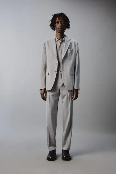 Костюмные брюки из рельефной ткани