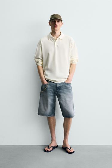 Zara Джинсовые шорты свободного кроя