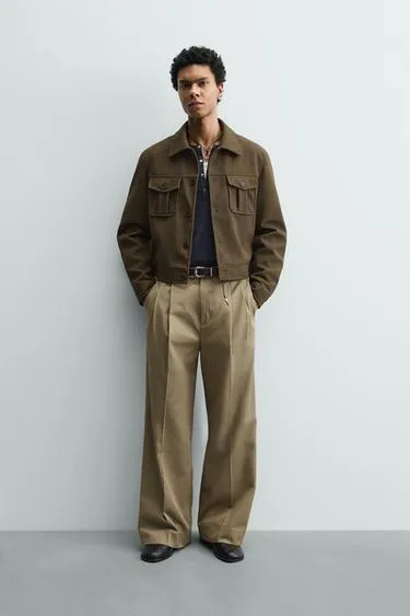 Укороченная куртка из искусственной кожи