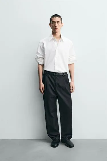 Джинсовые брюки чинос со складками- Заказать в России