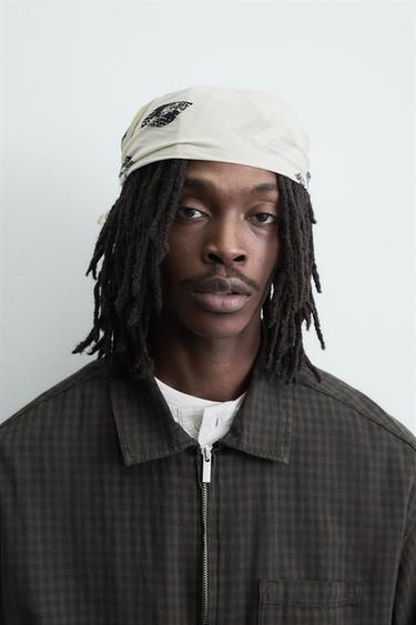 Zara Бандана с текстовым принтом