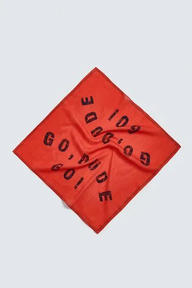 Бандана с текстовым принтом- Заказать в России