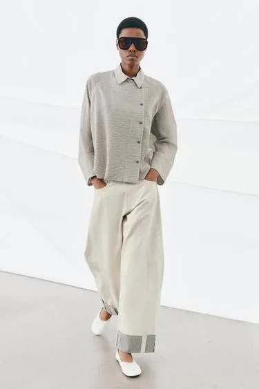 Асимметричная рубашка на пуговицах ZW- Заказать в России