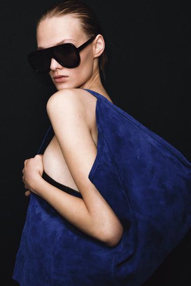 Zara Замшевая сумка-мешок