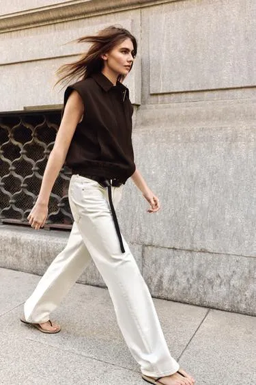 Жилет с подплечниками и эластичным низом- Заказать в России