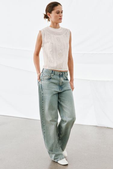 Zara Топ с вышивкой без рукавов — коллекция ZARA «ZW»