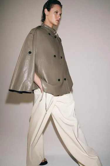 Куртка-накидка из искусственной кожи — коллекция ZARA «ZW»- Заказать в России