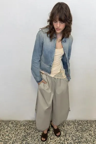 Брюки-кюлоты с регулируемыми манжетами