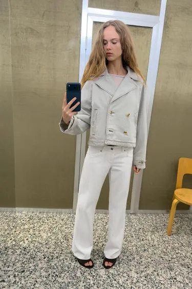 Куртка в елочку с эффектом потертости- Заказать в России