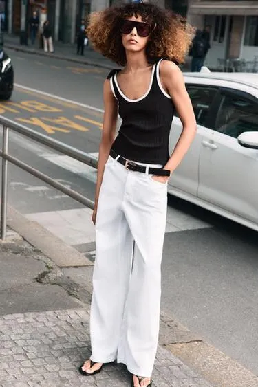 Топ в рубчик с бантами- Заказать в России