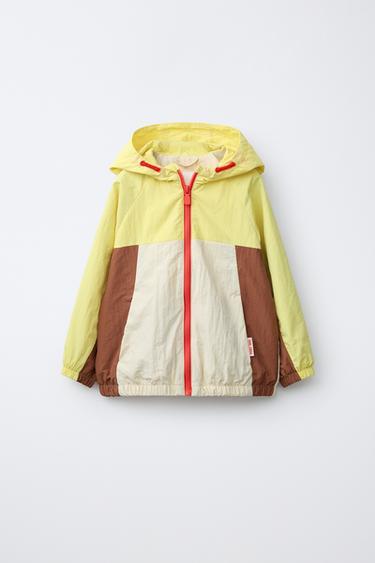 Zara Легкий дождевик в стиле колор-блок купить с доставкой.