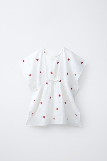 Кафтан с вышивкой клубники- Заказать в России