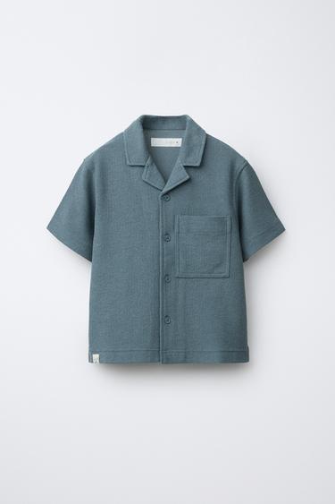 Zara Рубашка боулинг в сельском стиле купить с доставкой.