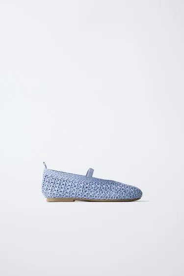 Плетеные балетки