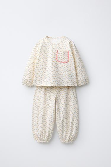 Zara 1,5–6 лет/ пижама «бомбашки» с цветочным принтом