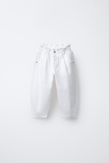 Zara Джинсы багги со сборкой на талии купить с доставкой.