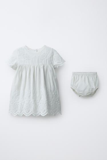 Zara Платье из ажурной вышивки и трусики