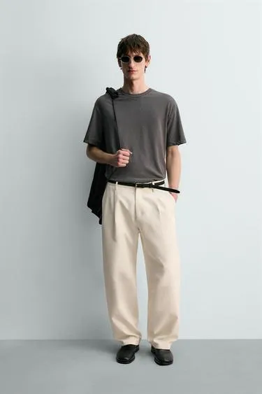 Футболка  из хлопка и льна- Заказать в России