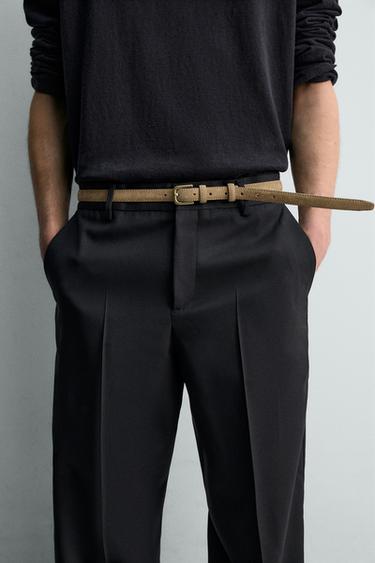 Zara Кожаный ремень из замши - лимитированная серия