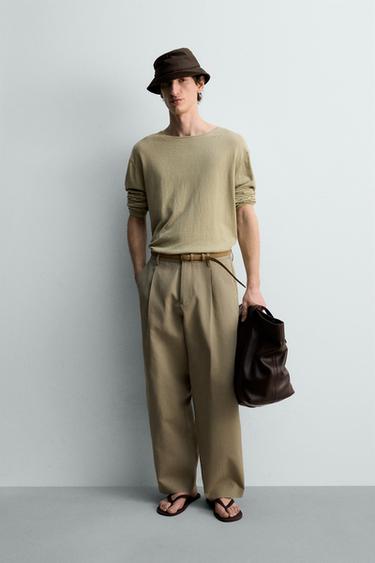 Zara Легкий свитер из хлопка и льна лимитированная серия