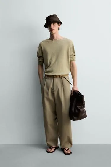 Легкий свитер из хлопка и льна лимитированная серия