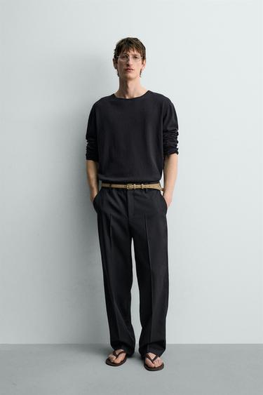 Zara Легкий свитер из хлопка и льна лимитированная серия