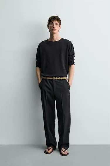 Легкий свитер из хлопка и льна лимитированная серия