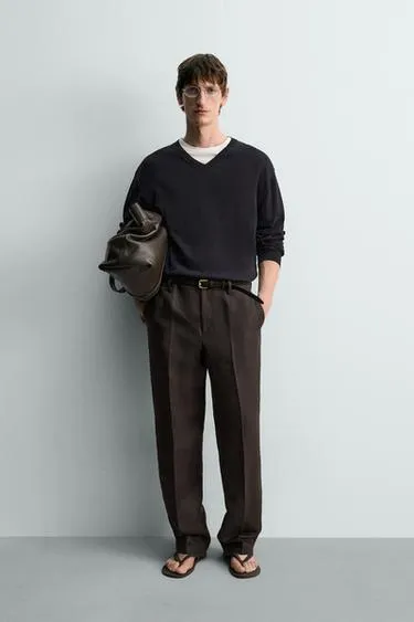 Свитер легкий из хлопка и льна лимитированная серия- Заказать в России