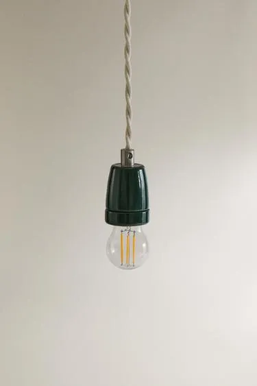 Керамический потолочный светильник с кабелем