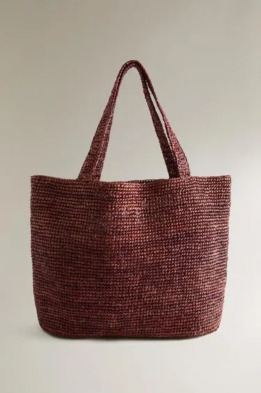 Сумка из рафии с плечевыми ремнями- Заказать в России