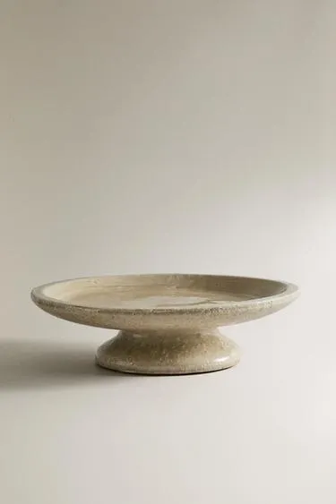 Пьедестальная тарелка из трещавой керамики- Заказать в России