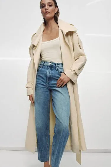 Зауженные джинсы с высокой посадкой — коллекция Zara «Zw»- Заказать в России