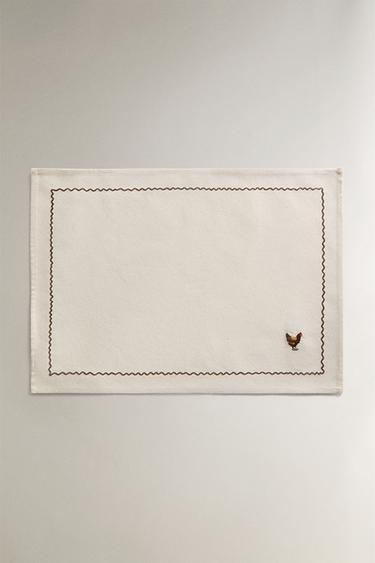 Zara Хлопковый подстаканник с вышитой отделкой по краю купить с доставкой.