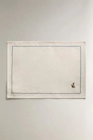 Хлопковое салфетка с вышивкой кролика- Заказать в России