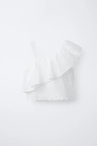 Топ с асимметричным воланом