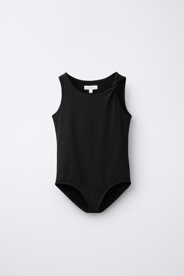 Zara Боди из полиамида с узлом купить с доставкой.