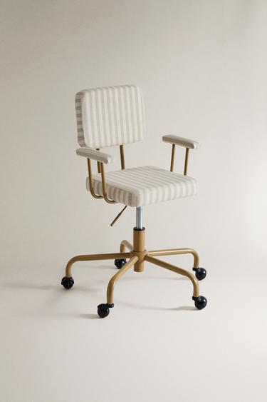 Zara Детский стул для письменного стола с колесиками из металла купить с доставкой.