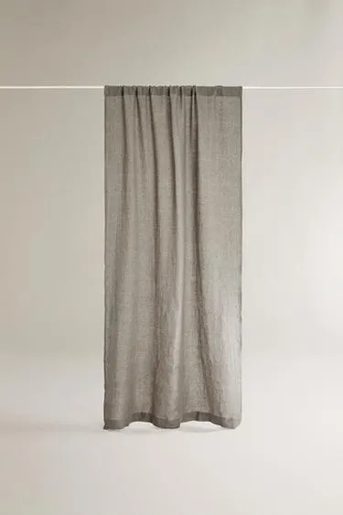 Занавеска из льна средней плотности