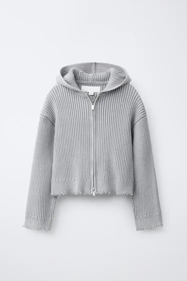 Кардиган с капюшоном и молнией- Заказать в России