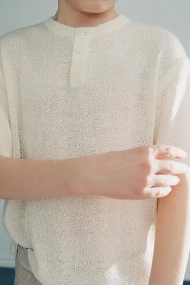 Футболка из трикотажа в стиле рустик