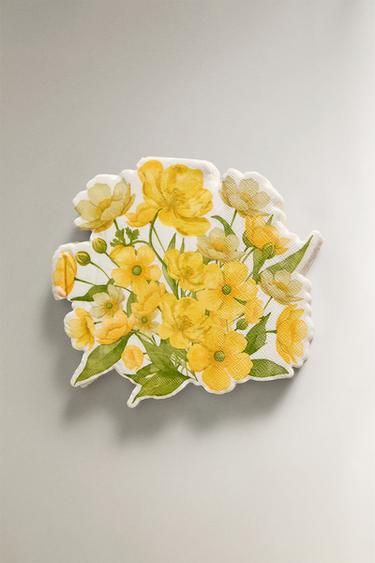 Zara Набор бумажных салфеток с цветочным дизайном (набор из 20 штук)