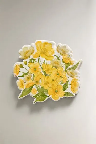 Набор бумажных салфеток с цветочным дизайном (набор из 20 штук)