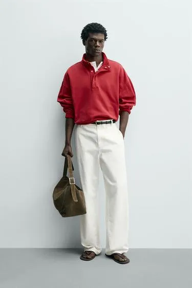 Толстовка поло в рубчик- Заказать в России